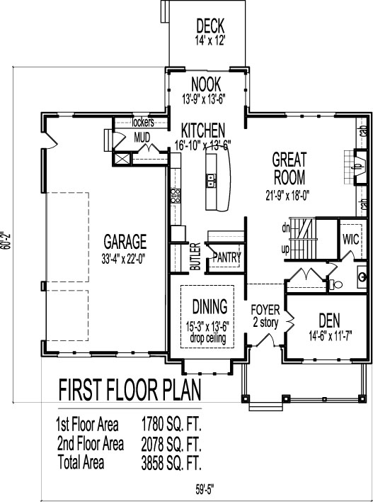 House Design Drawings Open Floor Plan 4 Bedroom 2 Story